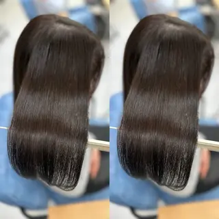 ミディアム カラー 髪質改善🩵縮毛矯正 代々木/木下のヘアスタイル