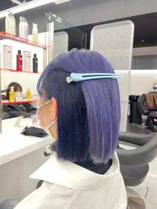 ショート カラー ヘアアレンジ 💖似合わせカラー ブリーチ💖レイヤーのヘアスタイル