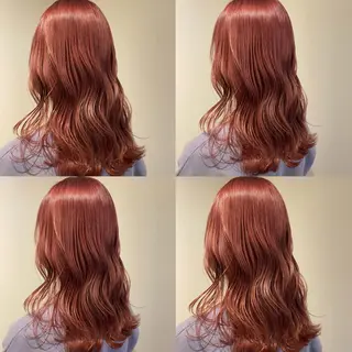 セミロング カラー 金島 青のヘアスタイル