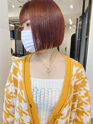ショート カラー センターパート/ レイヤー/ayuのヘアスタイル