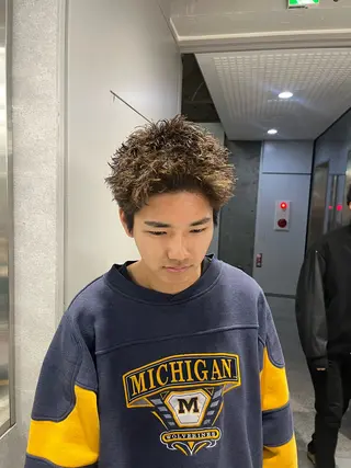 ショート カラー パーマ メンズ 🔥メンズ 特化🔥菊水皐暉🔥のヘアスタイル