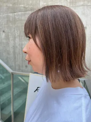 セミロング カラー パーマ ヘアアレンジ メンズ キッズ ネイル マツエク・マツパ アイブロウ 久木原 ゆりのヘアスタイル