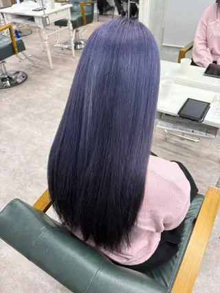ロング カラー limitこうせい 縮毛/ブリーチのヘアスタイル