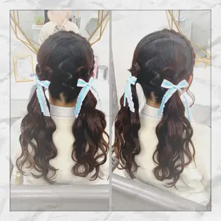 セミロング ヘアアレンジ ヘアセット/着付け 𓇼 まつもと𓇼のその他イメージ