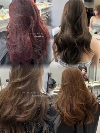 ロング カラー ヘアアレンジ 🫧🇰🇷韓国ヘア レイヤー🐺Yutaのヘアスタイル