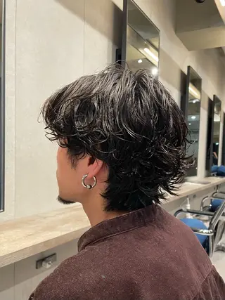 ショート パーマ メンズ カイ/名古屋・伏見 カットモデルのヘアスタイル