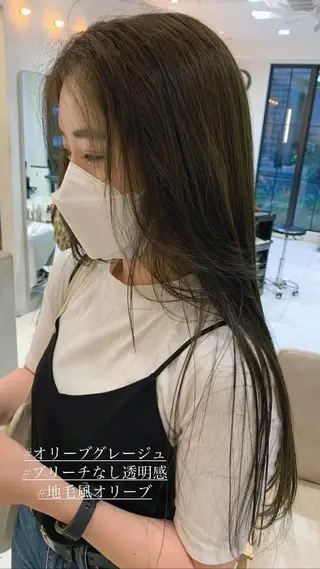 セミロング カラー チバ タクミのヘアスタイル