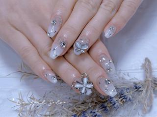 セミロング カラー ネイル Le’a NailSalonのネイルデザイン