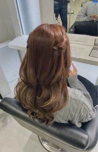 ロング ヘアアレンジ ブリーチなしダブルカ ラー/経堂/サナ🌱のヘアスタイル