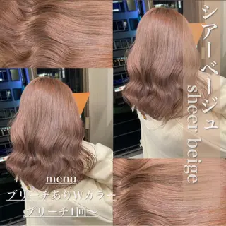 ロング カラー 抜け感レイヤー︴ ニュアンスカラーのヘアスタイル