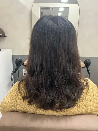 ミディアム パーマ TELA HAIR つぐみのヘアスタイル