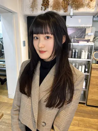ロング Airi 韓国y2k ハイレイヤーのヘアスタイル