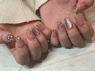 ネイル 韓国/ワンホン/長さ 出しつけ放題🎀のネイルデザイン