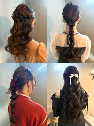 ロング ヘアアレンジ 佐伯 桃のヘアスタイル