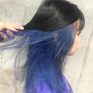 ミディアム カラー ブリーチ/ウルフ特化 渋谷カルチャー交差点のヘアスタイル