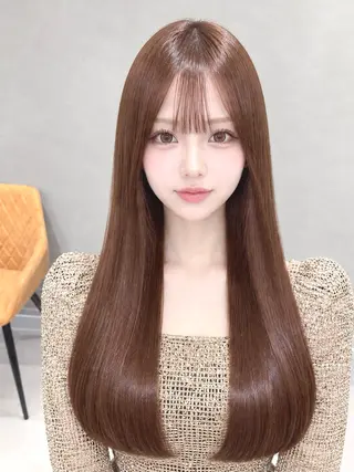 ロング カラー うる艶カラー 顔周りカット♡ikuのヘアスタイル