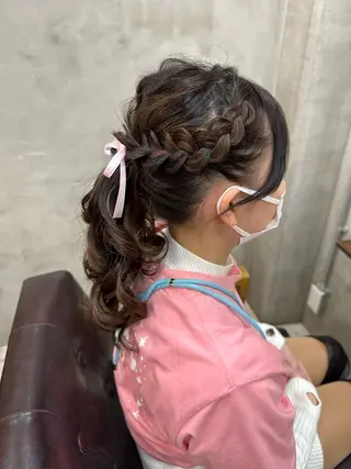 ロング ヘアアレンジ カット スパのヘアスタイル