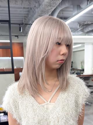ミディアム カラー 似合わせカット/ ハイトーン/aoiのヘアスタイル