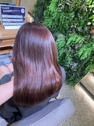 ミディアム カラー 吉良祐樹 艶カラー／縮毛矯正のヘアスタイル