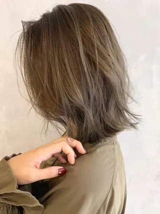 ミディアム カラー パーマ ヘアアレンジ ITbyALBUM 中野店のヘアスタイル