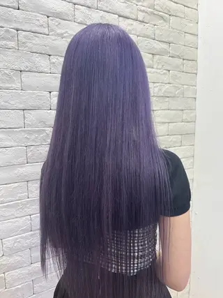 セミロング カラー ブリーチ透明感カラー 🍀mizuki🍀のヘアスタイル