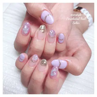 ミディアム ネイル 🐾enen style 🐾のネイルデザイン