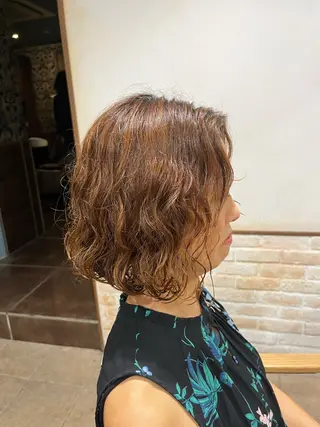 ミディアム パーマ 🦕望月渉🦕 パーマ🌪️ブリーチのヘアスタイル