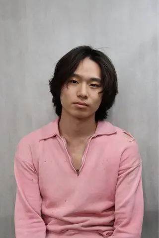 ミディアム パーマ メンズ縮毛矯正 細谷碧海のヘアスタイル