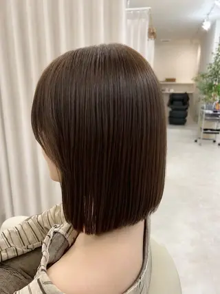 ショート センターパート 韓国ヘア・綾也のヘアスタイル
