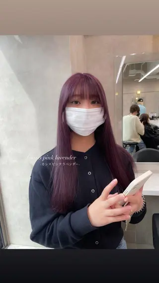ロング カラー 抜け感レイヤー︴ ニュアンスカラーのヘアスタイル