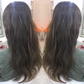 セミロング ロング カラー 髪質改善 中川　翔のヘアスタイル