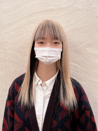 ロング カラー 髪質改善⌇透明感 カラー⌇川上葵のヘアスタイル