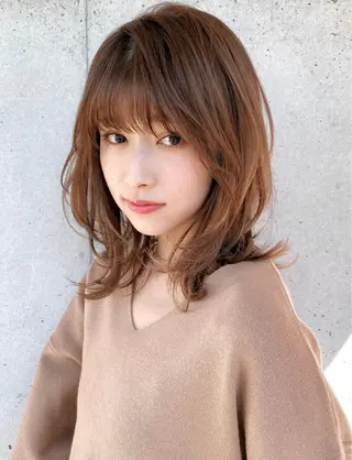 ミディアム 髪質改善 左近研人のヘアスタイル