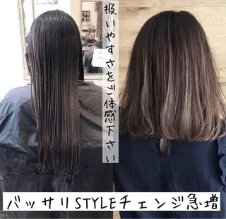 ミディアム カラー テトネ タカシのヘアスタイル