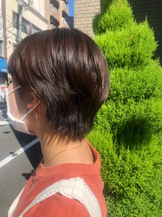 ショート メンズパーマ、カラー 大募集村上莉奈のヘアスタイル