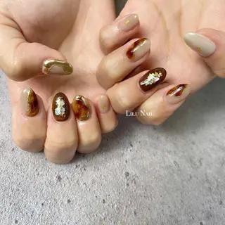 ネイル モチの良さ◉ フィルインネイル♡のネイルデザイン