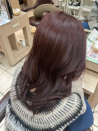 セミロング 岡山駅/髪質改善 透明感カラー🐼のヘアスタイル