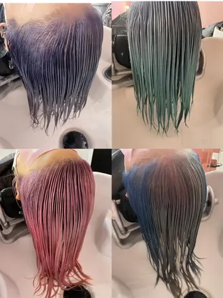 セミロング カラー 町田ブリーチ特化 MANATOのヘアスタイル
