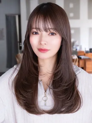 ロング カラー ブラウンカラー特化/ 艶✖️上品/修生のヘアスタイル
