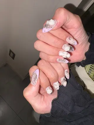 ネイル 33nail✴️栄 スミレ❇️Gel-xのネイルデザイン