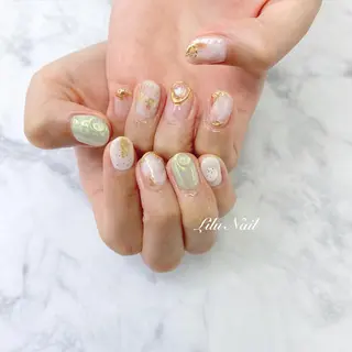 ネイル モチの良さ◉ フィルインネイル♡のネイルデザイン