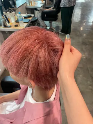 ショート カラー メンズ ハイトーン 横浜💞ミオのヘアスタイル