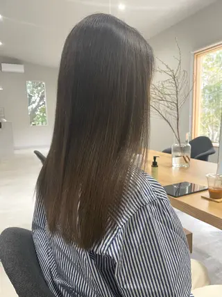 セミロング カラー 福村 拓也のヘアスタイル
