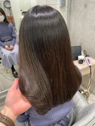ミディアム 藤本 夢@yummekunのヘアスタイル
