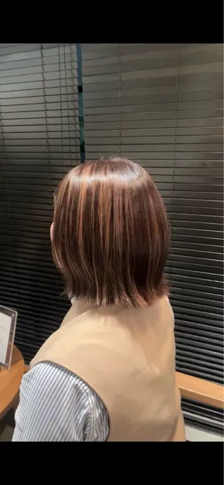 ミディアム カラー 田中 美月のヘアスタイル