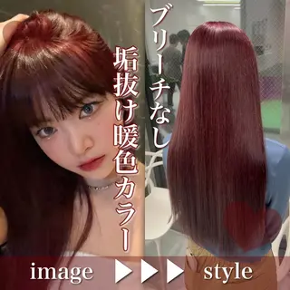 ロング カラー ブリーチなしの達人 🌈KAITOのヘアスタイル