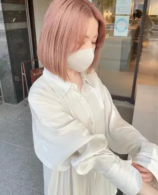 ミディアム カラー ハイトーンカラー♡ yuのヘアスタイル