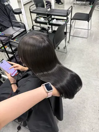 ロング カラー 韓国っぽ×透け感🪽 Fumi 🤍のヘアスタイル