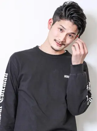 ミディアム カラー パーマ メンズ THE USUAL ユージュアルのヘアスタイル