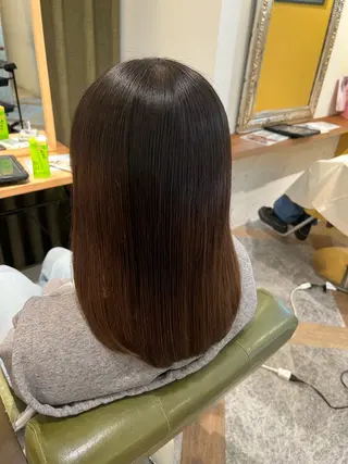 セミロング カラー 韓国スタイル🇰🇷 annaのヘアスタイル